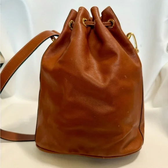 Brown Leather Drawstring Bag - Picture 5 of 13